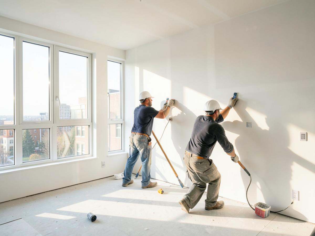 Drywall construction work